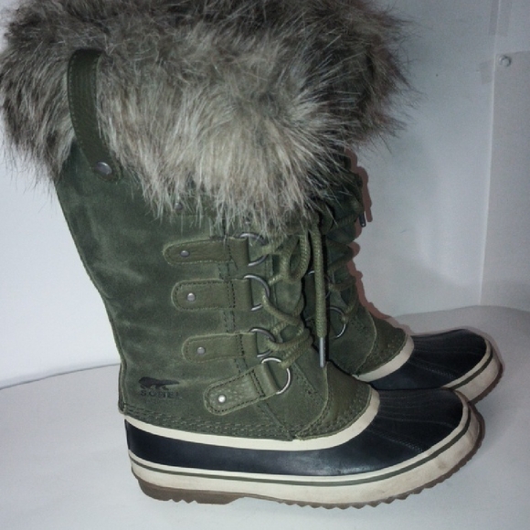 Sorel Shoes - SOREL Waterproof Joan Of Arctic Green Suede Winter Boots